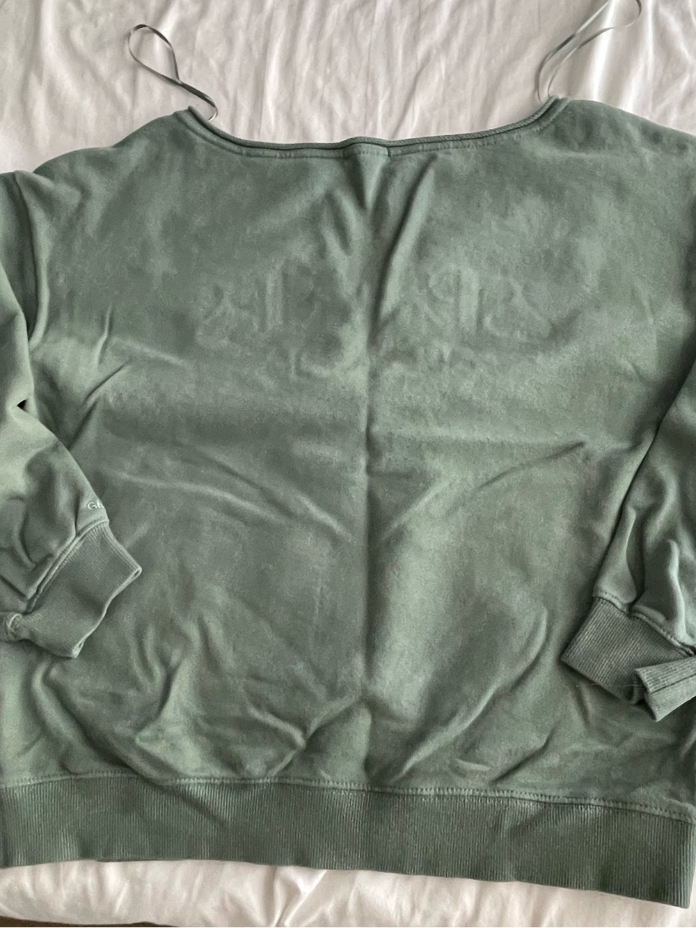 Garage Green Off Shoulder Sweater X-small Montauk Sports Club oversized - Picture 8 of 8